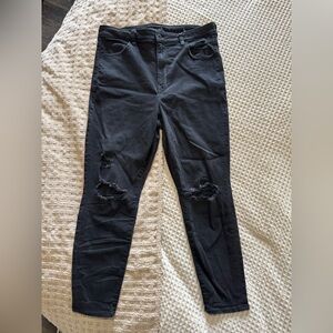 American Eagle Outfitters Black Distressed Skinny Jeans